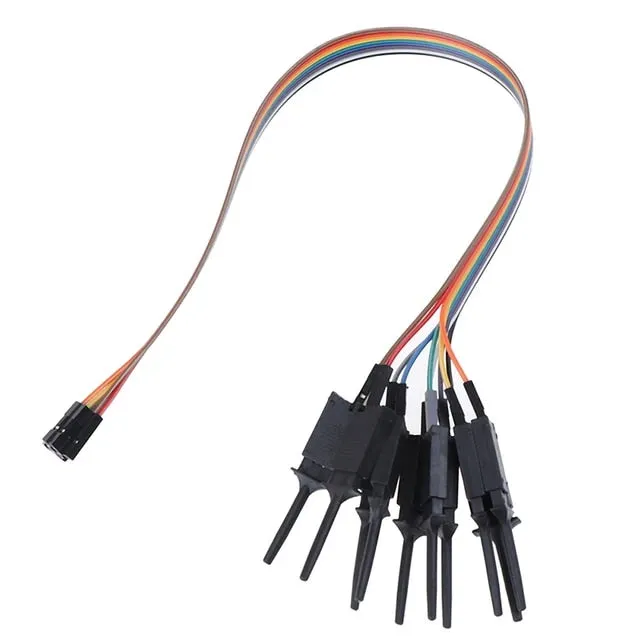 10Pins Dupont to Test Hook Clip Logic Analyzer Test Folder for USB Saleae 24M 8CH