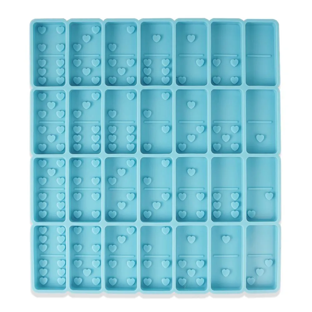 1x2" Love Heart Domino Resin Mold, Unique Mold