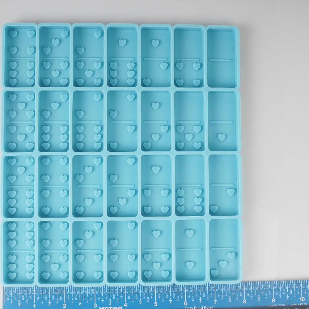 1x2" Love Heart Domino Resin Mold, Unique Mold