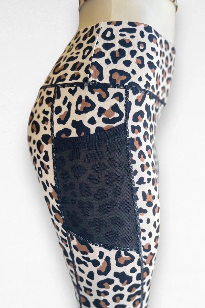 3 Piece Leopard Print Activewear Set
