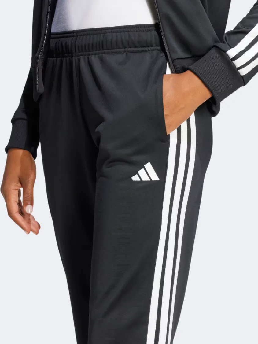 Adidas Essential 3 Stripes Women Sportswear Tracksuit Black