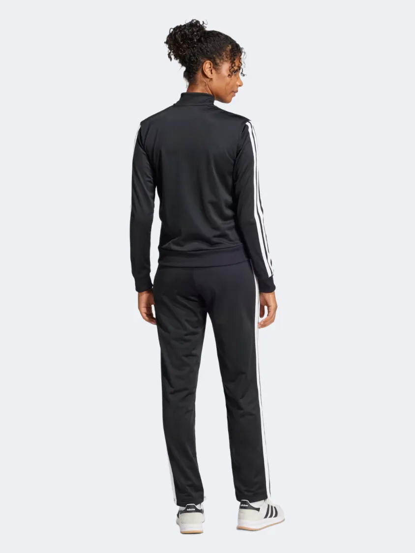 Adidas Essential 3 Stripes Women Sportswear Tracksuit Black