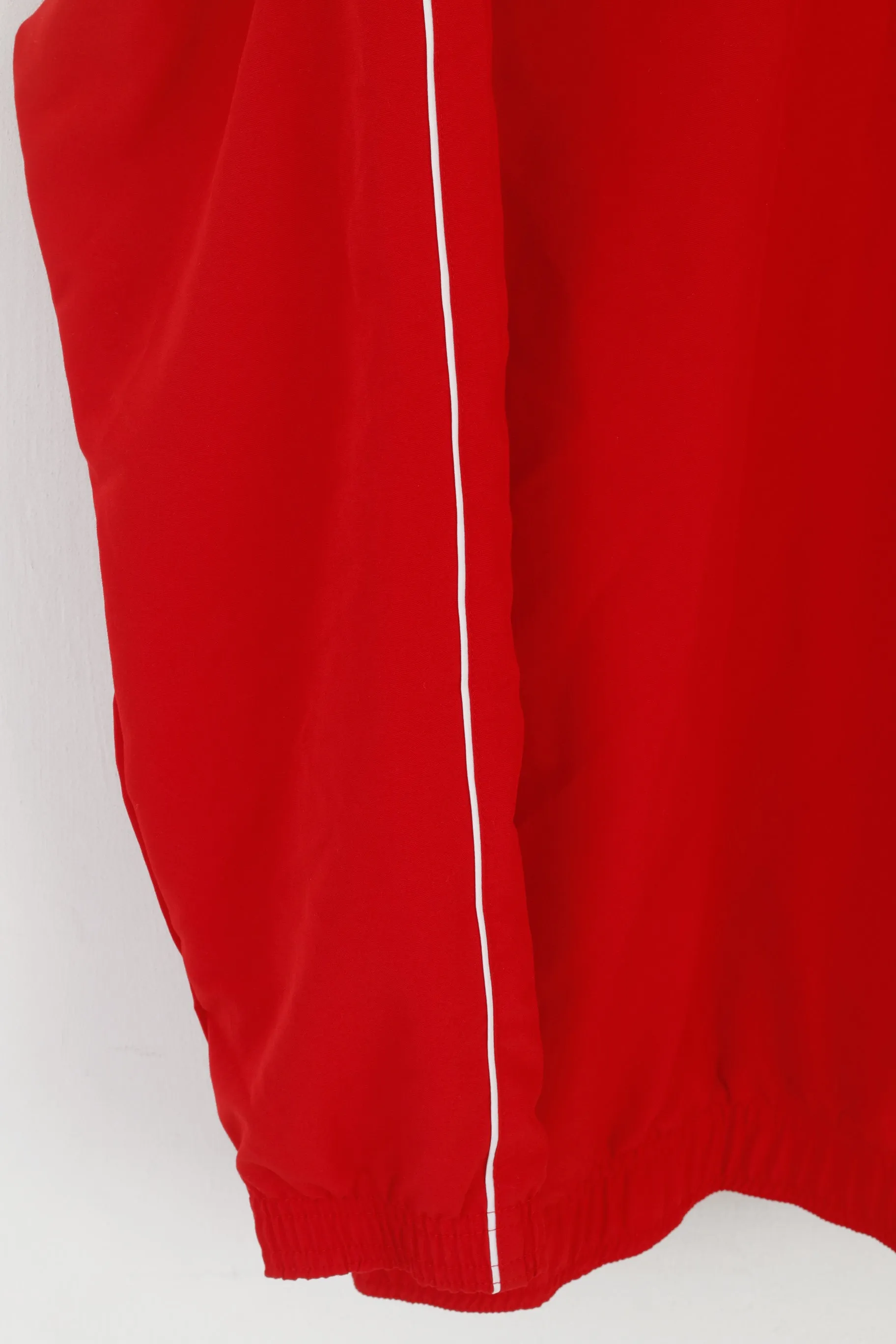 Adidas Men XL Jacket Red Bomber Full Zipper Activewear Vintake Track Top