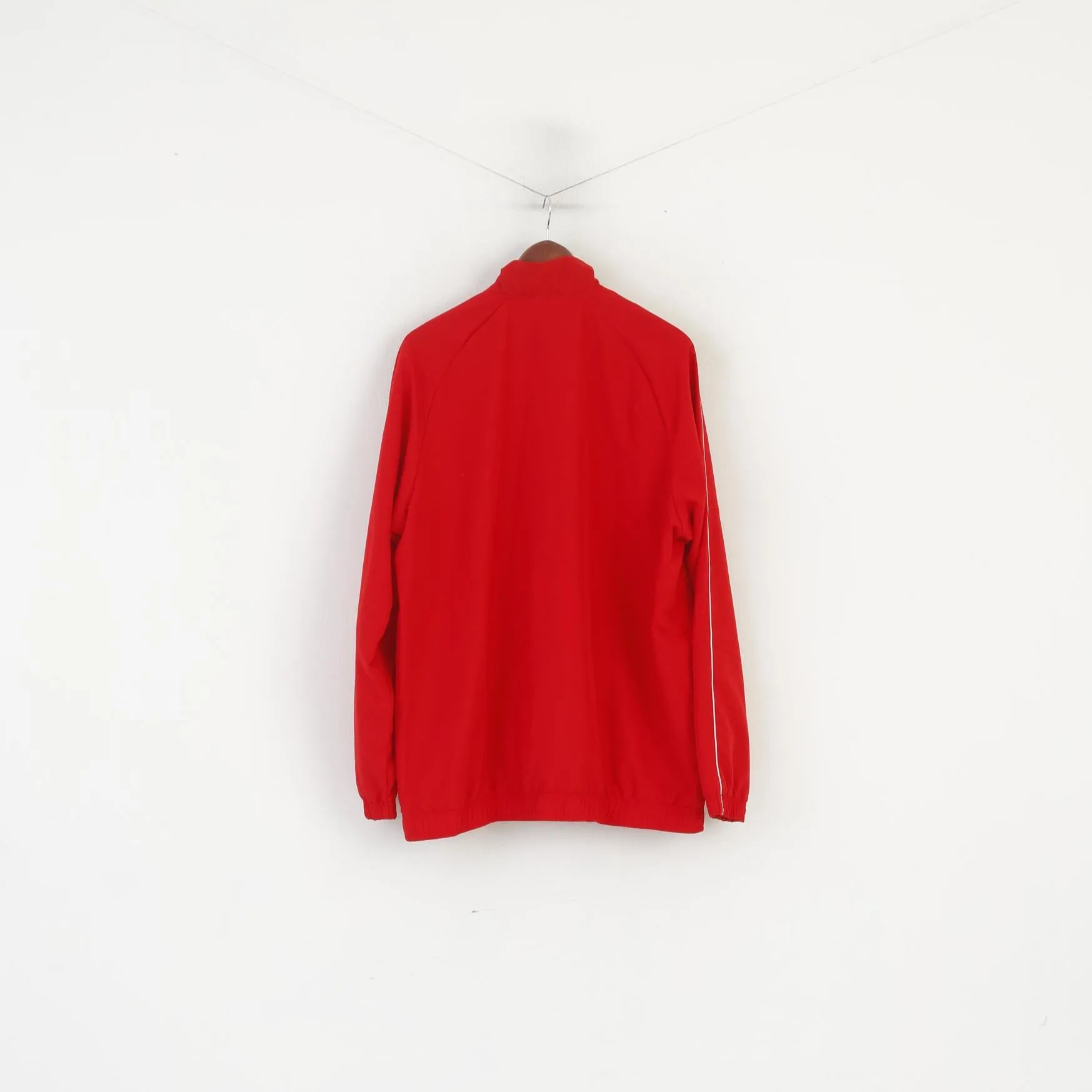 Adidas Men XL Jacket Red Bomber Full Zipper Activewear Vintake Track Top