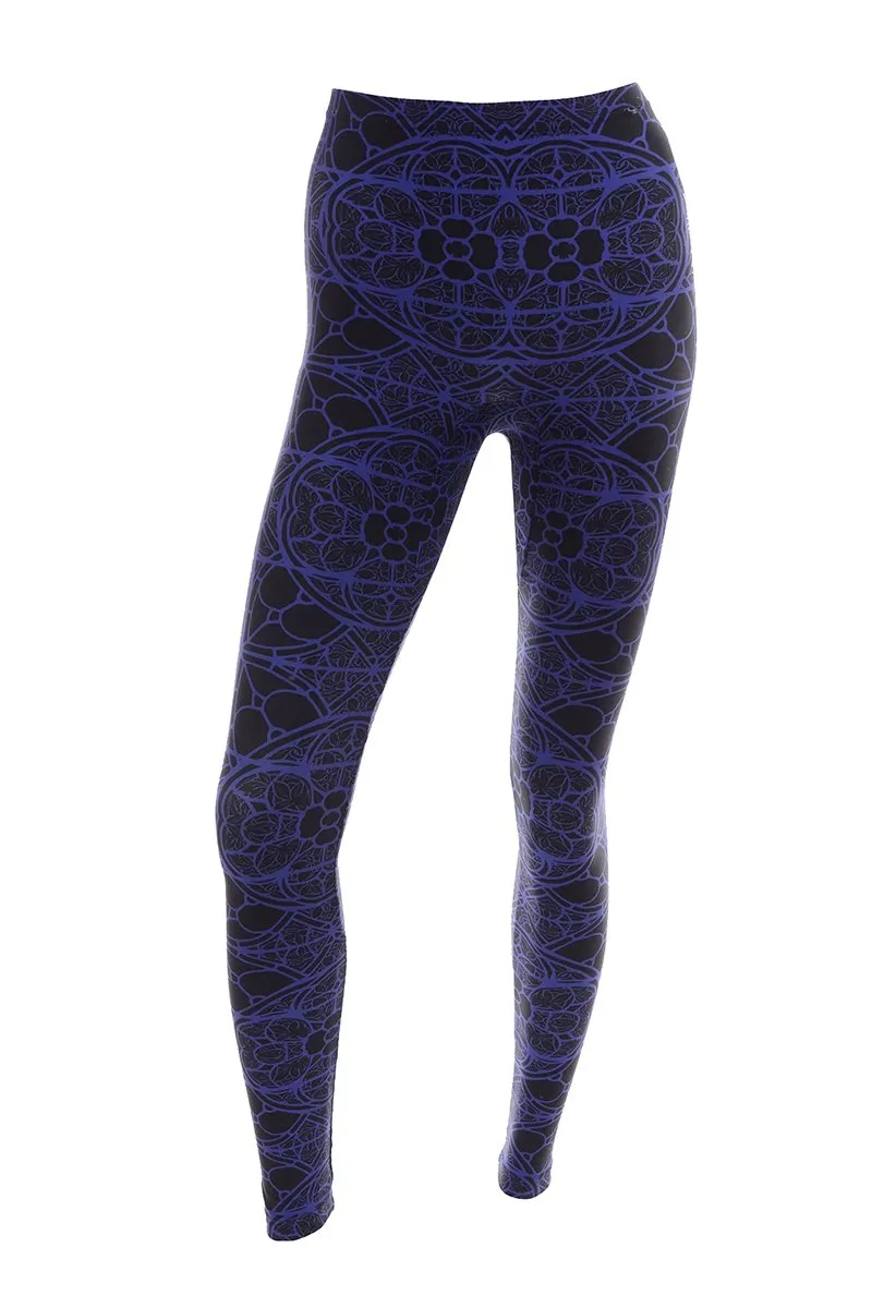 Alexander McQueen Deadstock Blue & Black Abstract Print Leggings