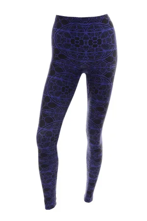 Alexander McQueen Deadstock Blue & Black Abstract Print Leggings