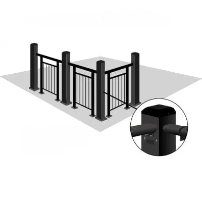 Aluminium Joiner 90 Degree Corner - Black