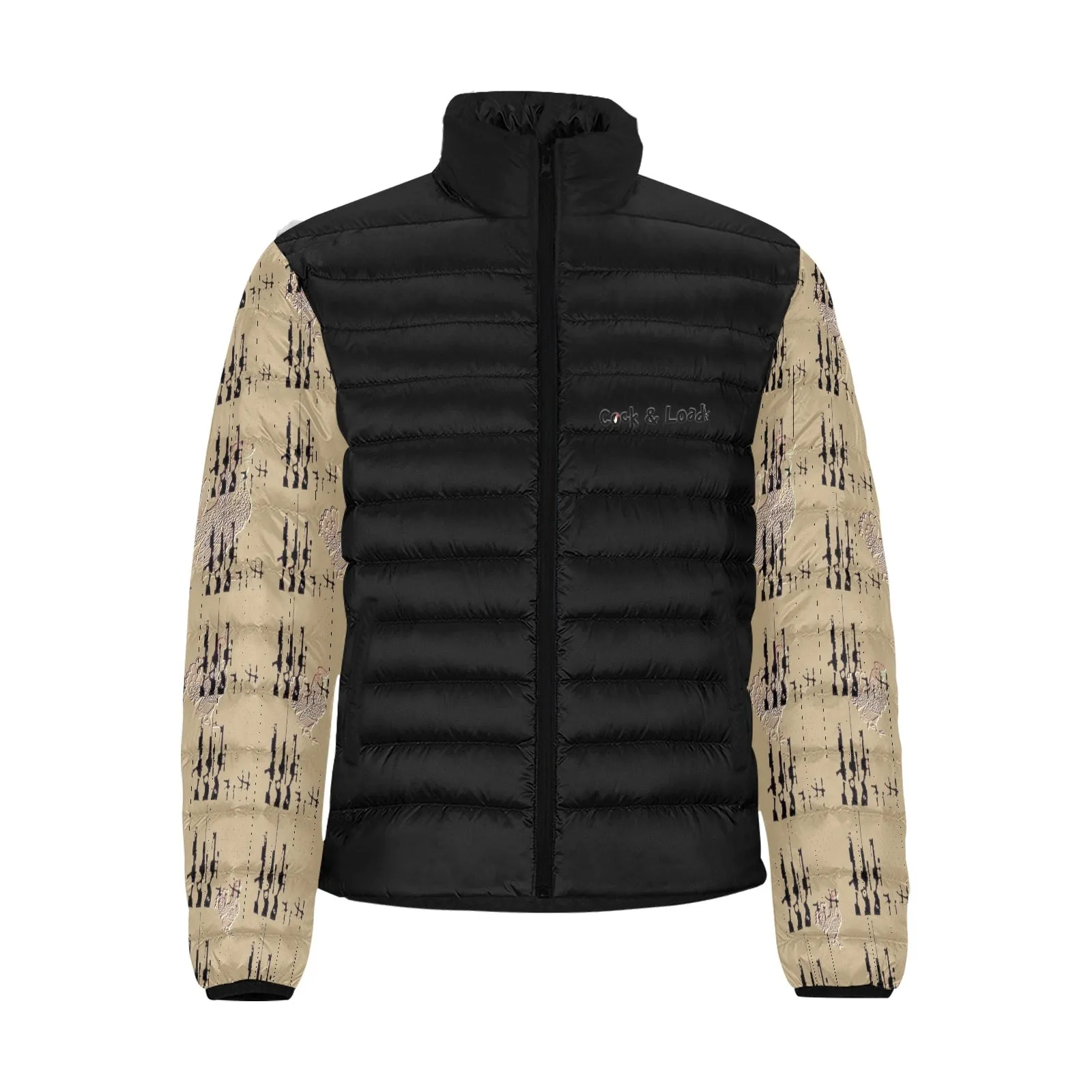 Ammo and feather’s  Men's Stand Collar Padded Jacket (Model H41)