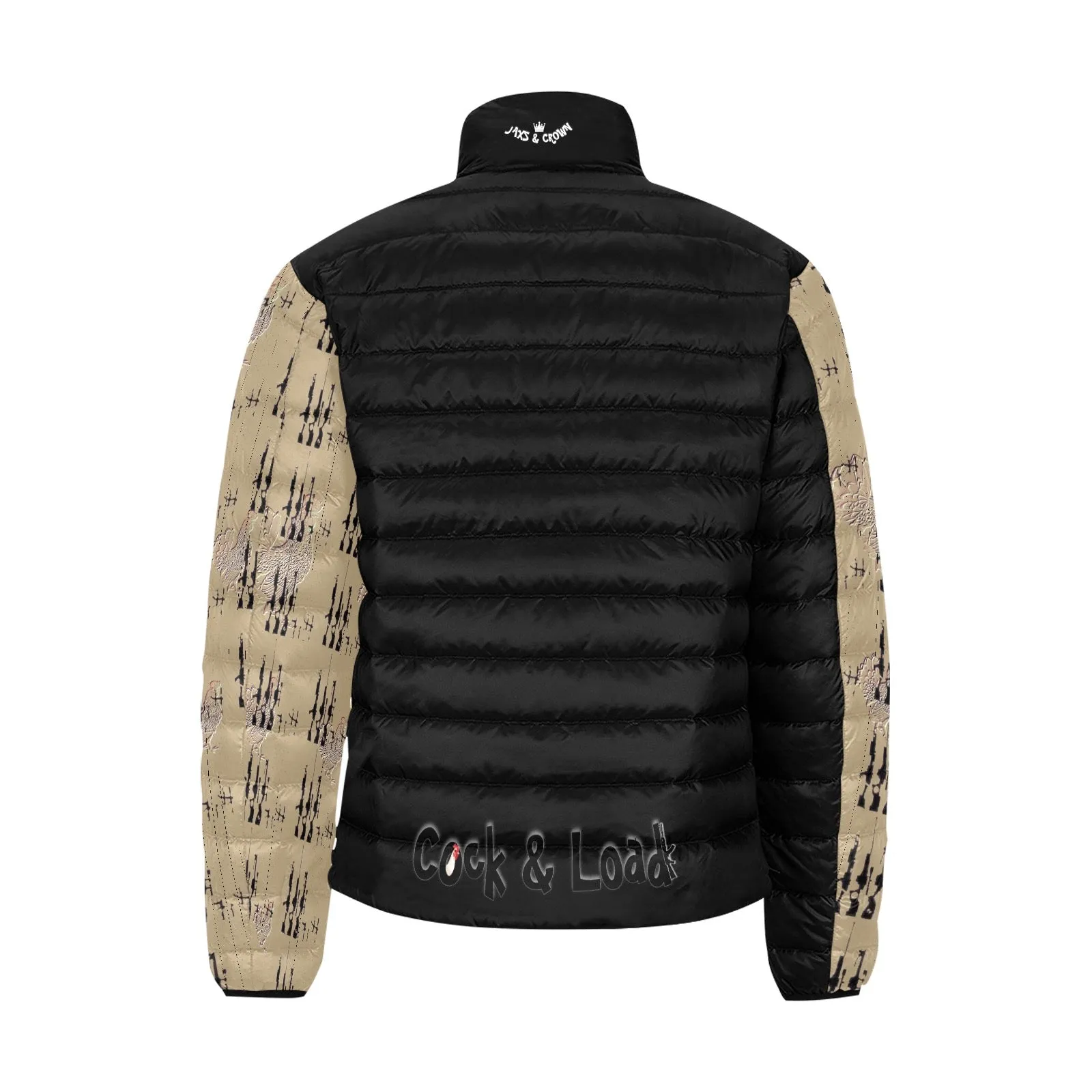 Ammo and feather’s  Men's Stand Collar Padded Jacket (Model H41)