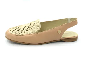 Andanines  Peach Weave Top Sling Back 73-6