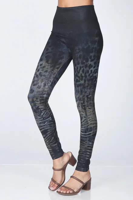 B4292EV High Waist Sublimation Full Length Animal Print Leggings