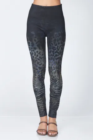 B4292EV High Waist Sublimation Full Length Animal Print Leggings