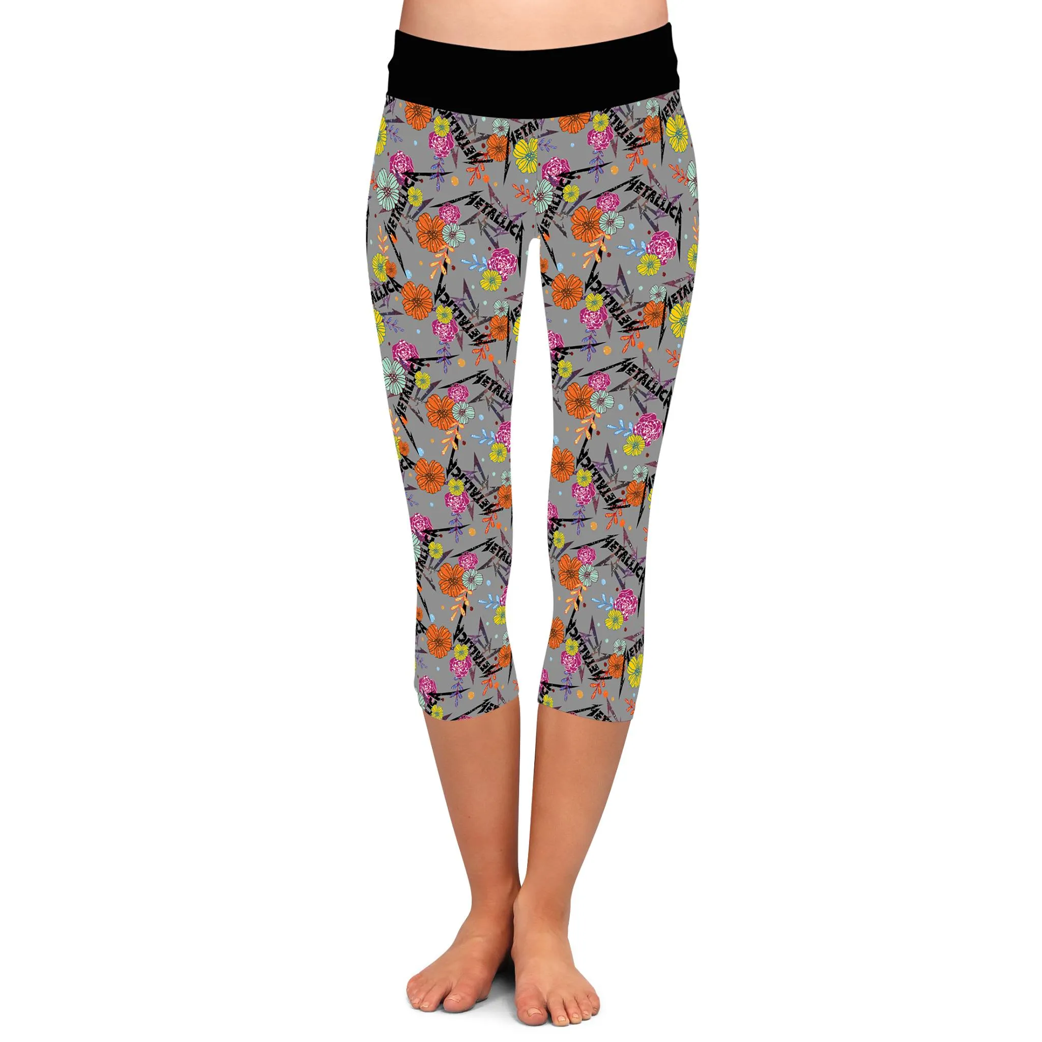 BAND RUN 2- UNFORGIVEN FLORAL LEGGINGS/CAPRI/JOGGERS