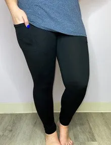 Black Leggings w/Pockets - #114-297-298