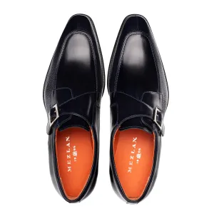 Blue Mezlan Men's Monk Strap Genuine Leather Shoes Pego Style No: 21158