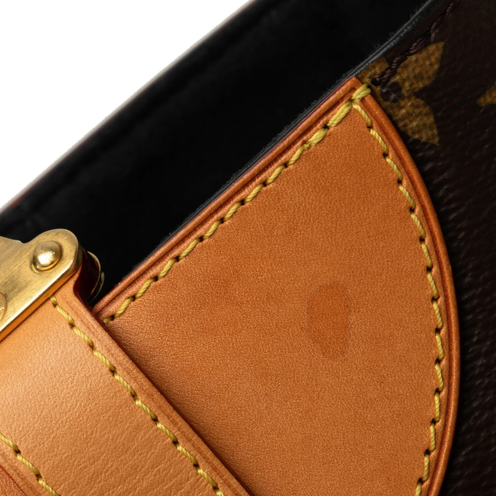 Brown Louis Vuitton Monogram Duffle Bucket Bag