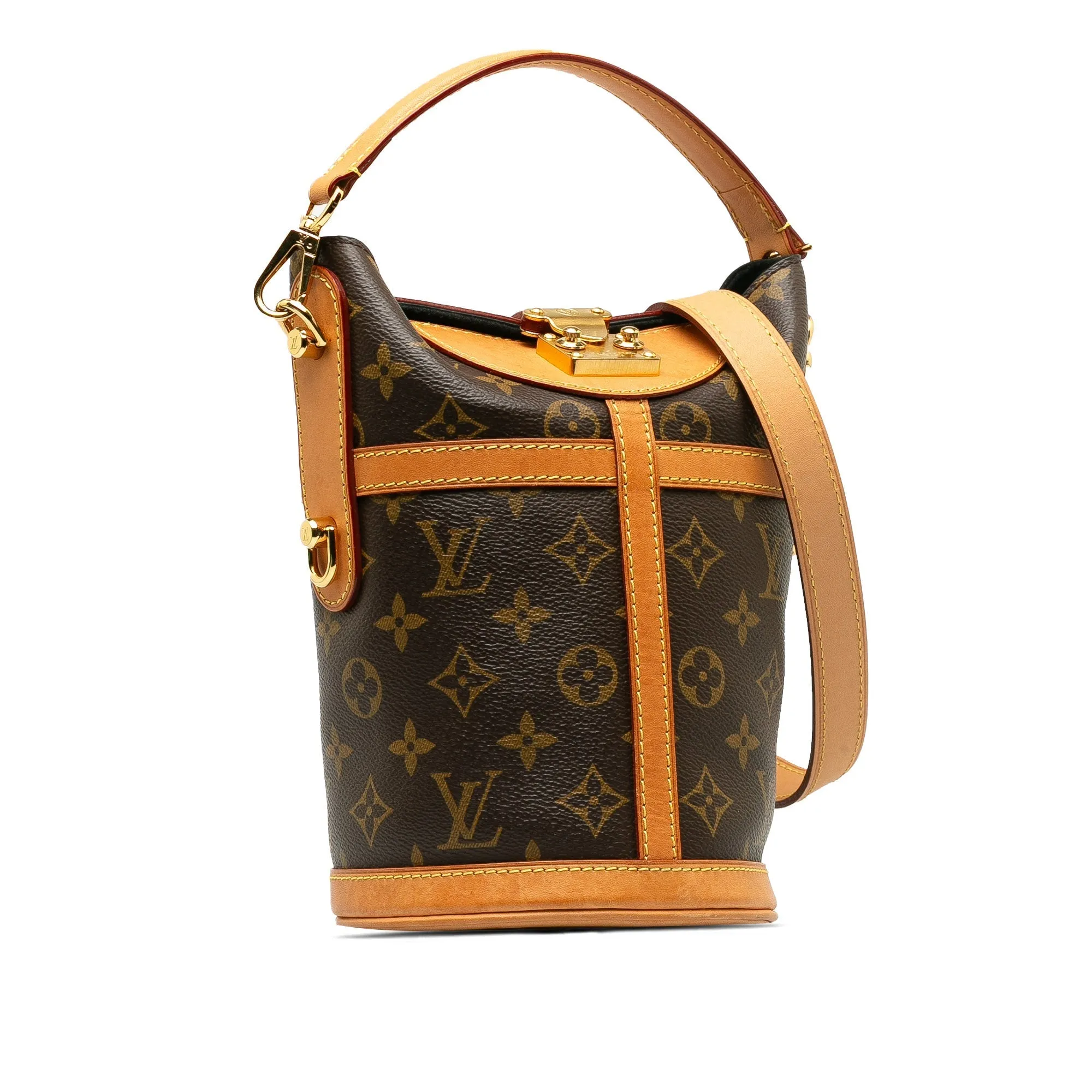 Brown Louis Vuitton Monogram Duffle Bucket Bag