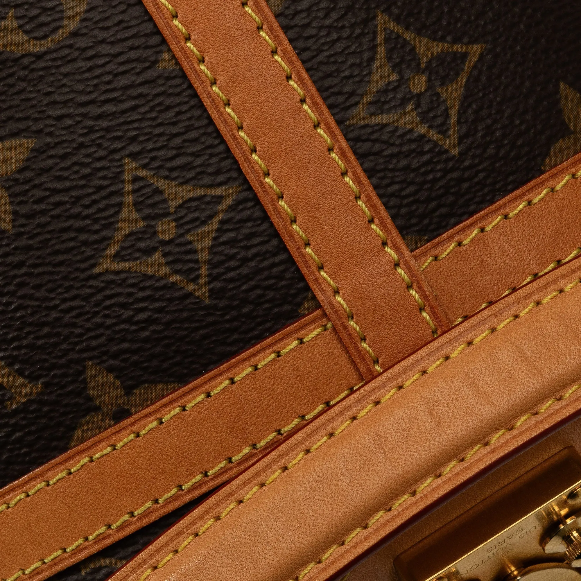 Brown Louis Vuitton Monogram Duffle Bucket Bag