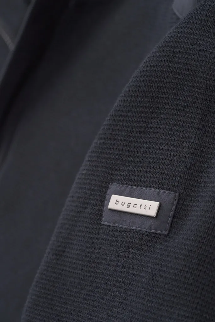 Bugatti - Half Zip Cotton Jumper, Navy