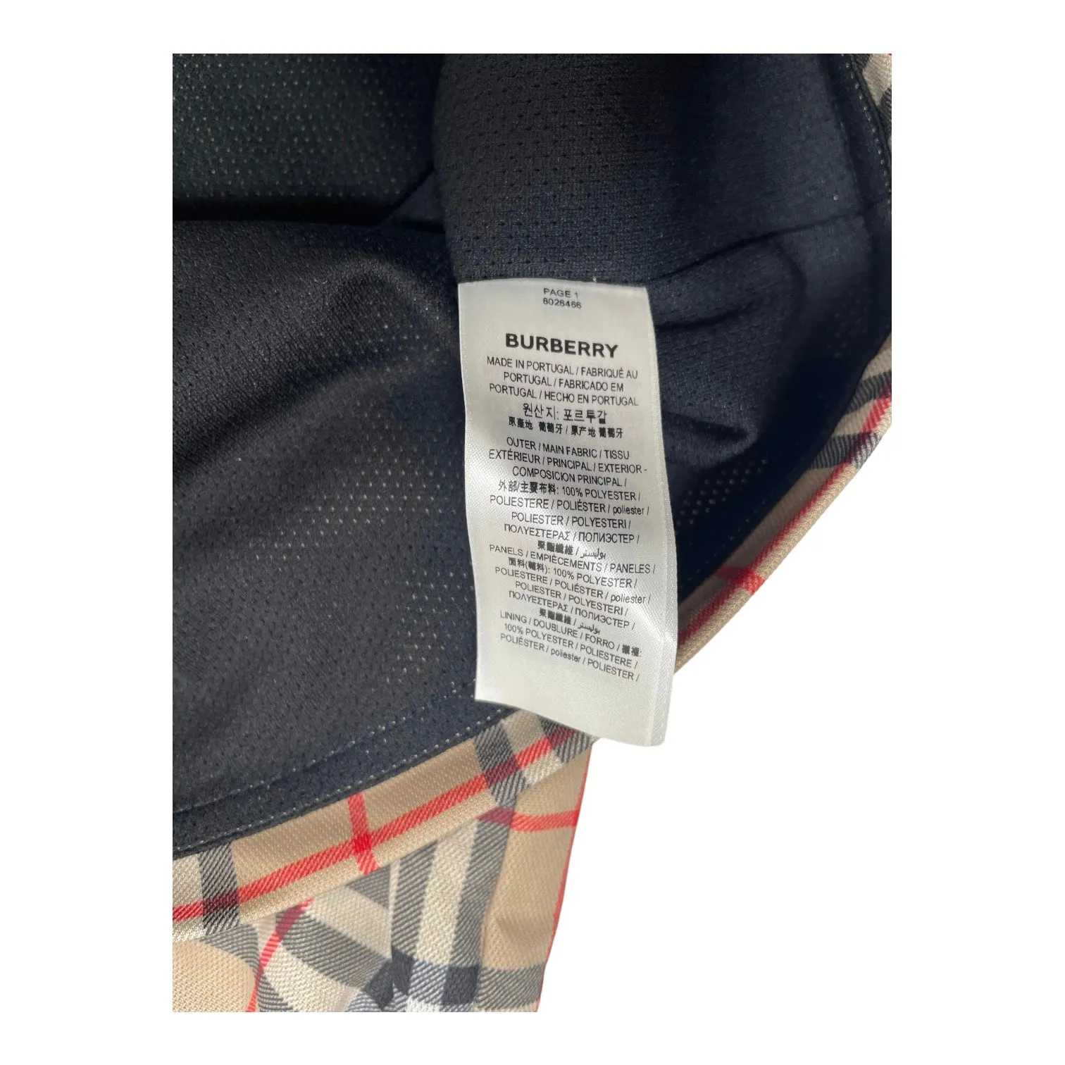 Burberry Drewley Archive Check Track Jacket Beige
