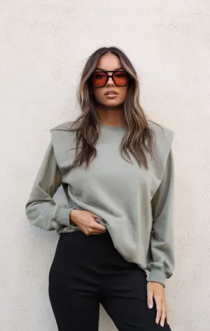 Carli khaki sweater