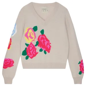 Cashmere Flower Vee in Fawn