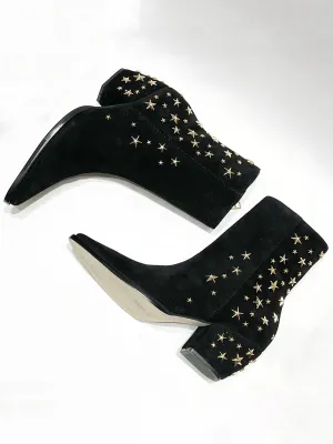 Caty Ankle Star Boot - Black