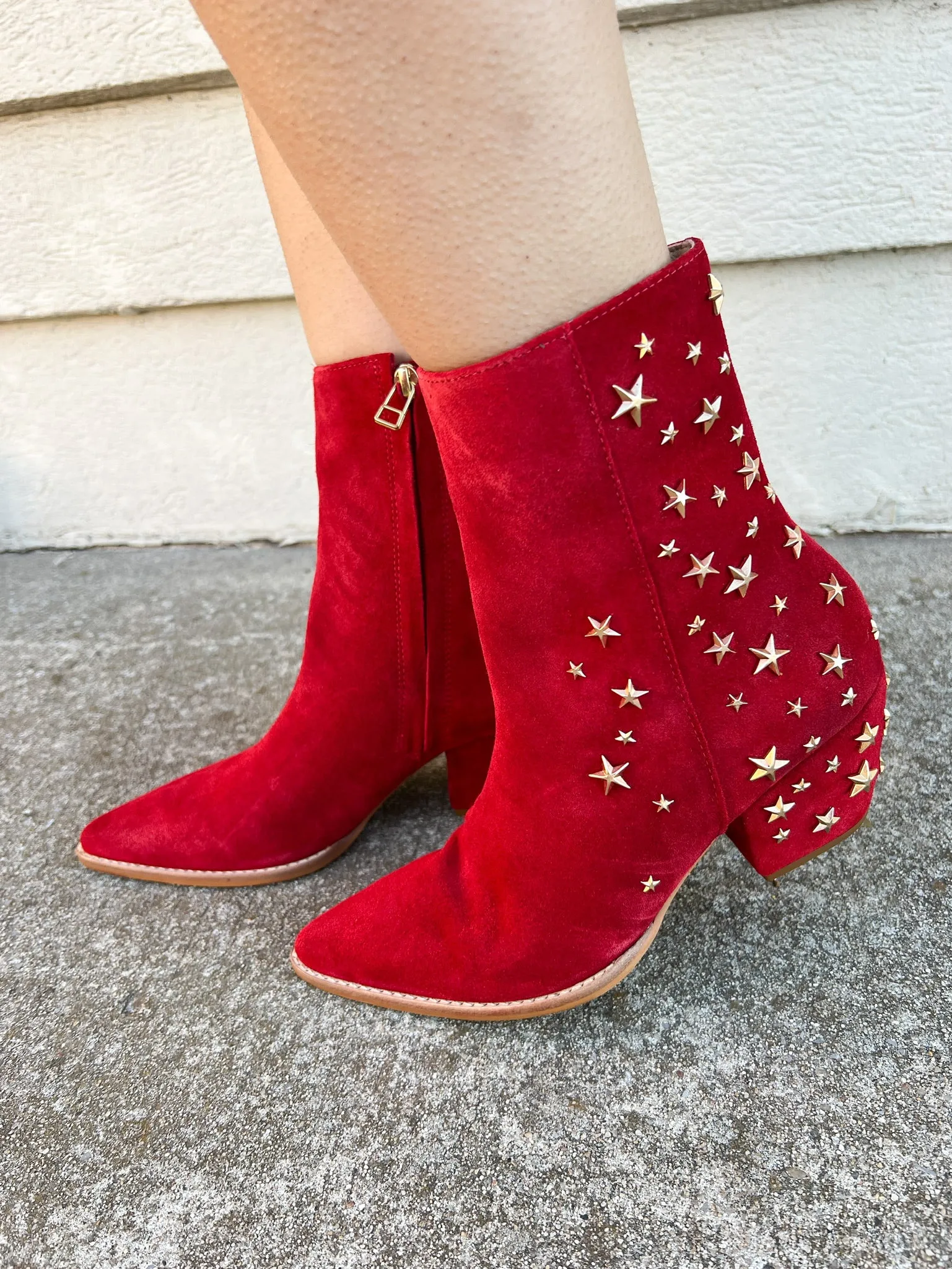 Caty Ankle Star Boot - Red
