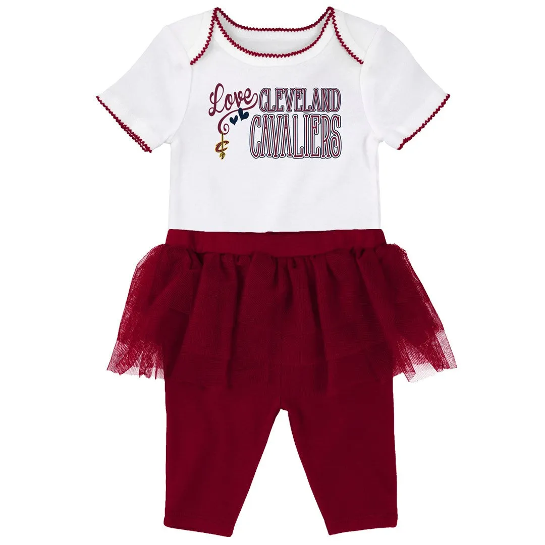 Cavaliers Baby Girl Creeper and Tutu Leggings