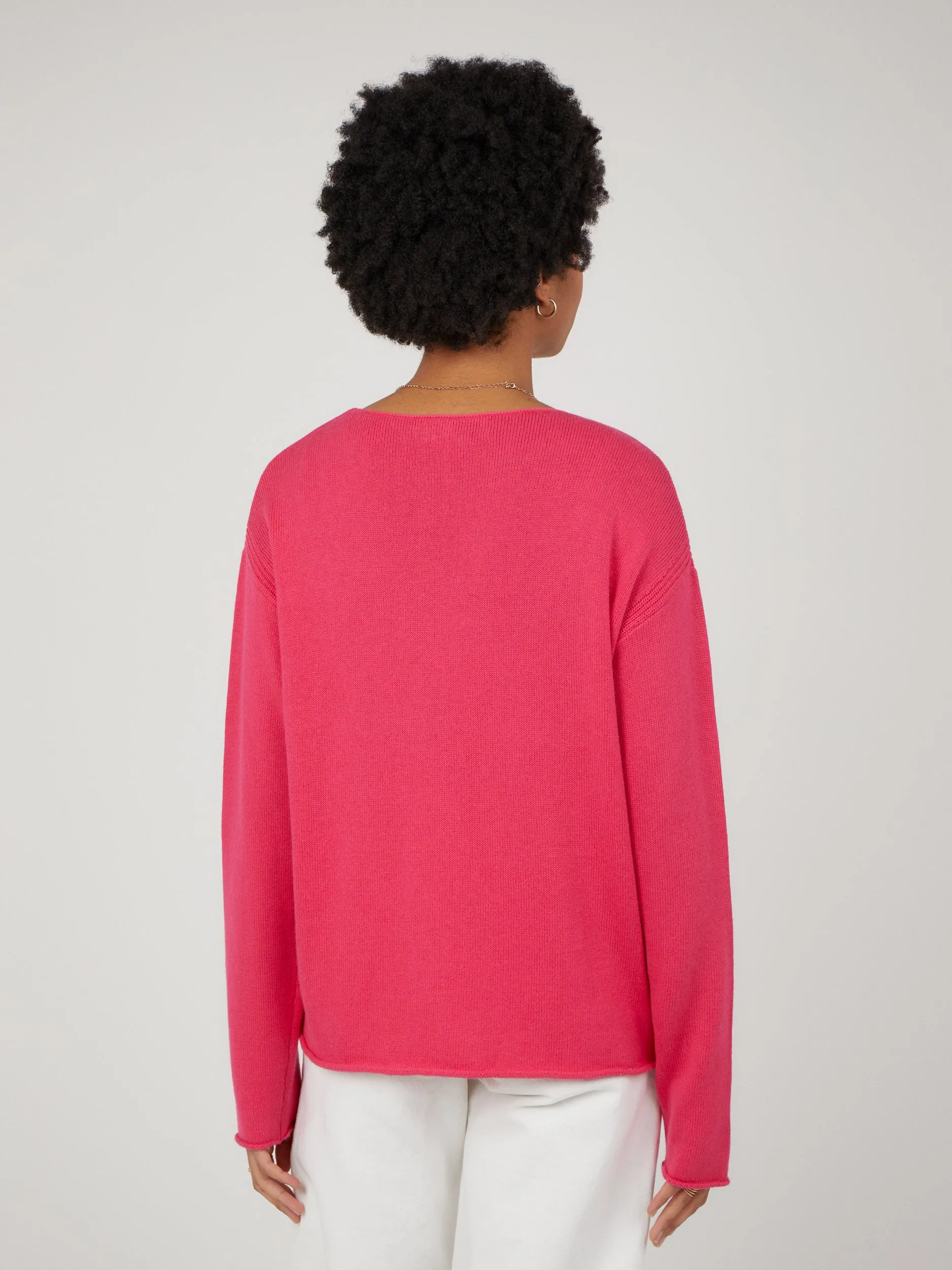 CC Cammie Cherrie/P Boat Neck Jumper