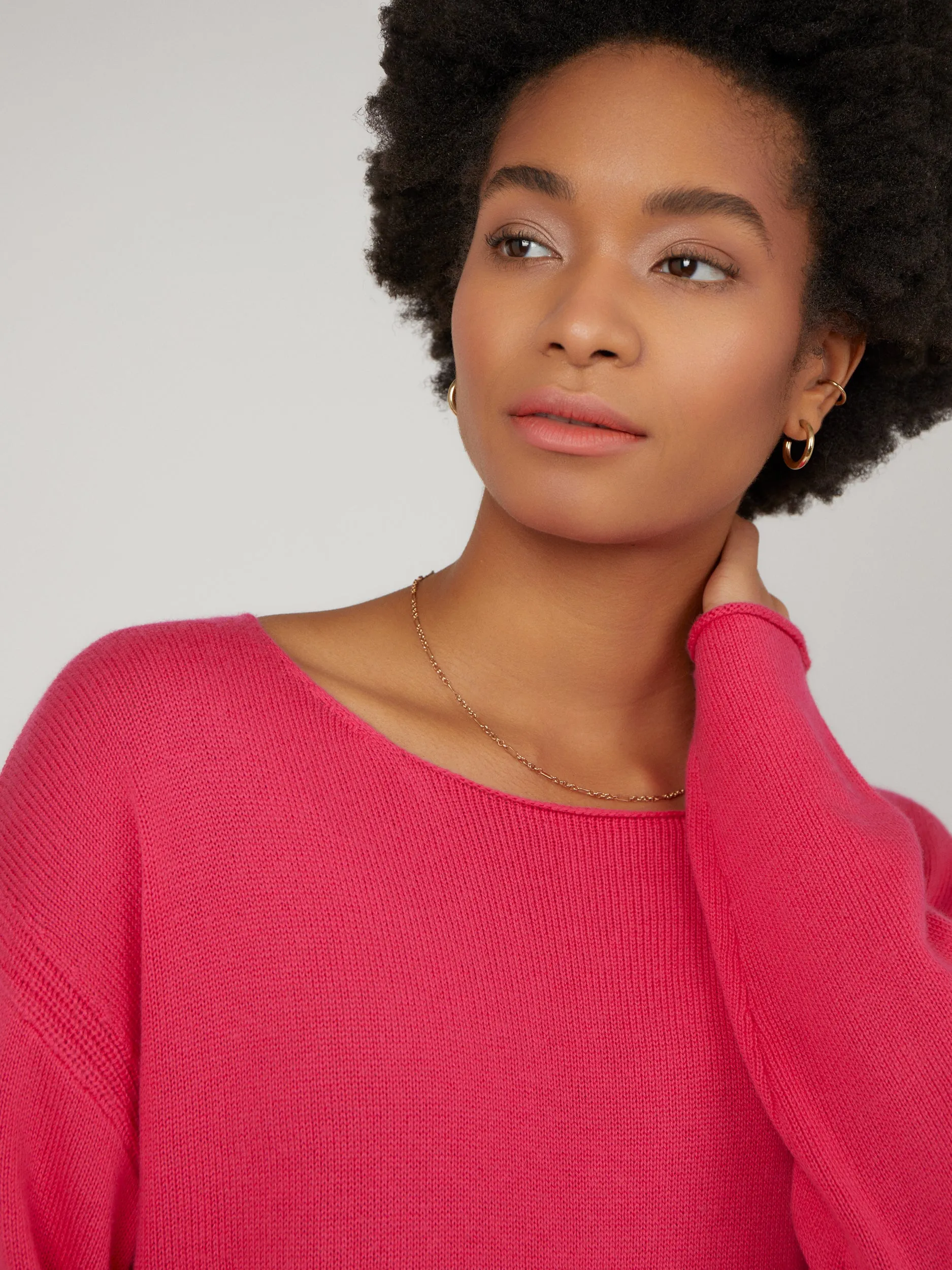 CC Cammie Cherrie/P Boat Neck Jumper