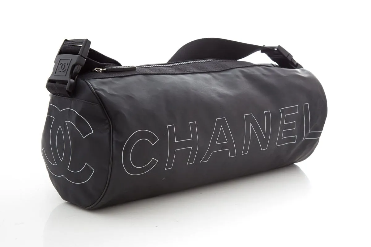 Chanel 2008/09 Black Sports CC Barrel Bag