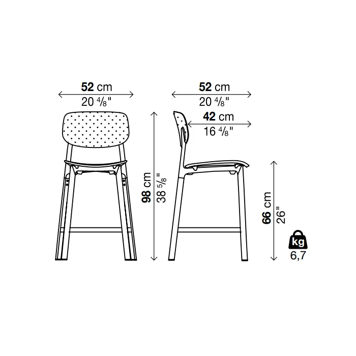 COLANDER PADDED  Counter Stool