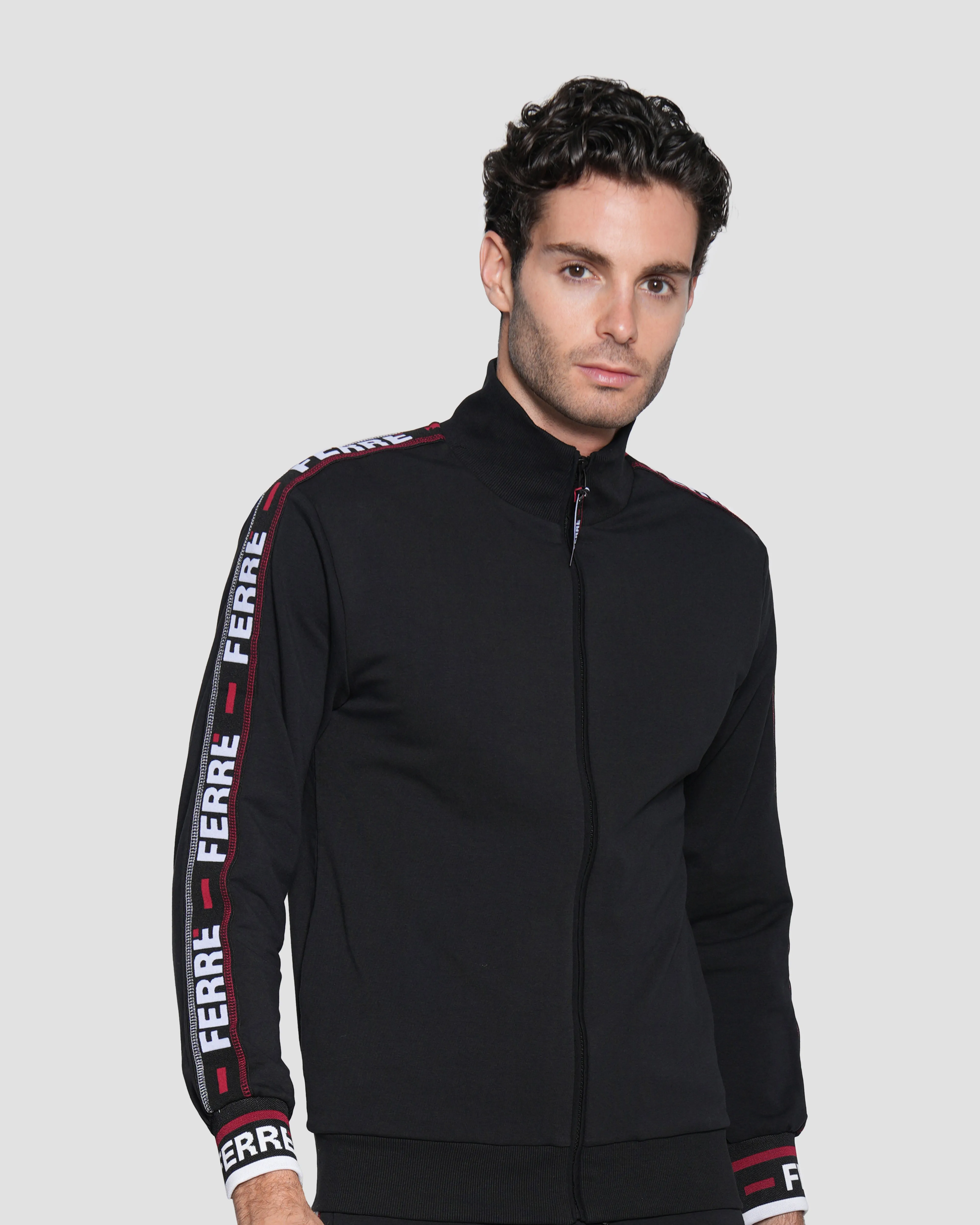 Contrast Logo Taping Tracksuit Jacket