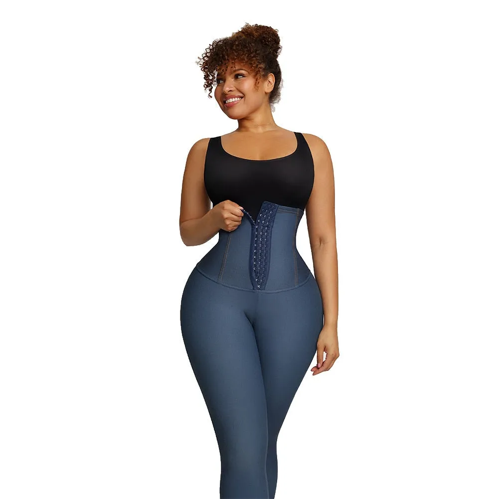 Denim-Look Extra High-Waisted Shaper Leggings