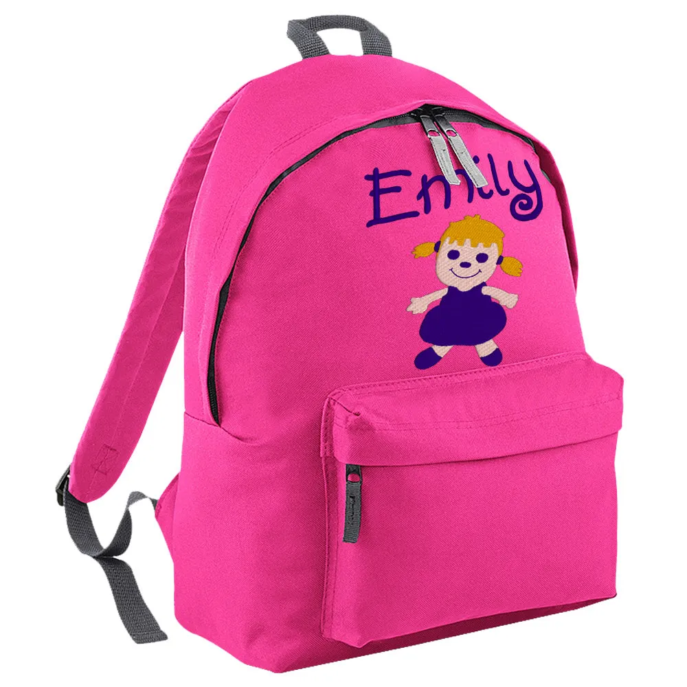 Embroidered Rucksack - Rag Doll