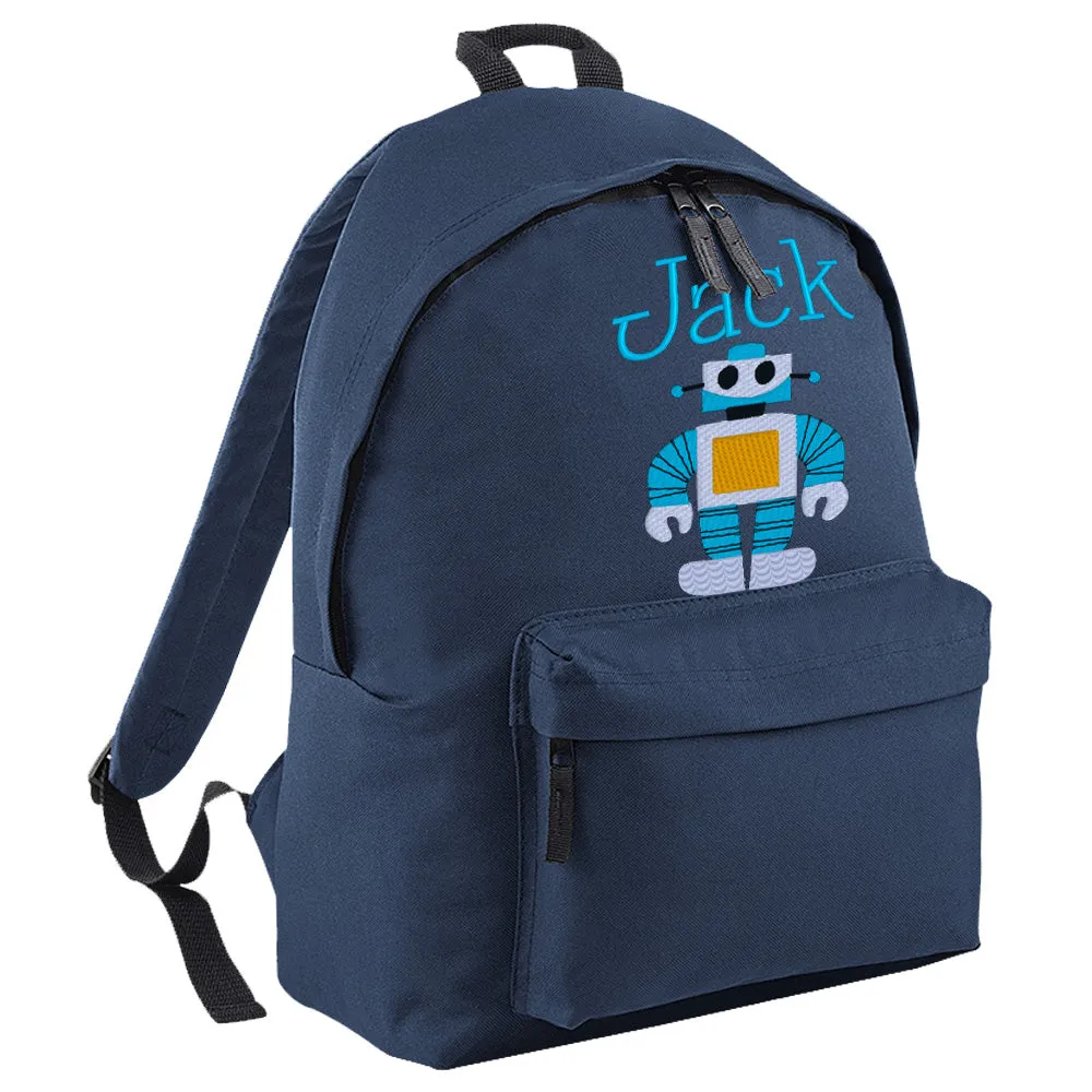 Embroidered Rucksack - Robot
