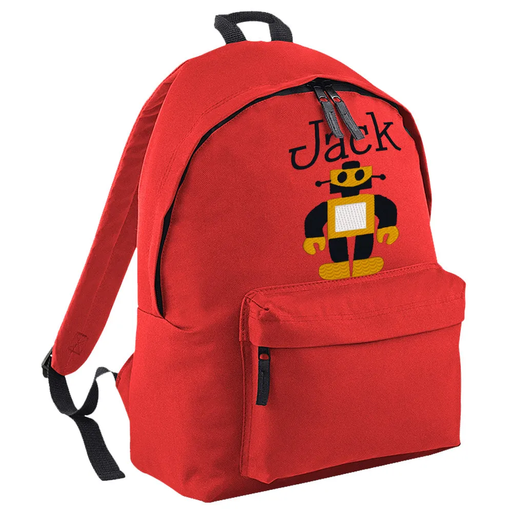 Embroidered Rucksack - Robot