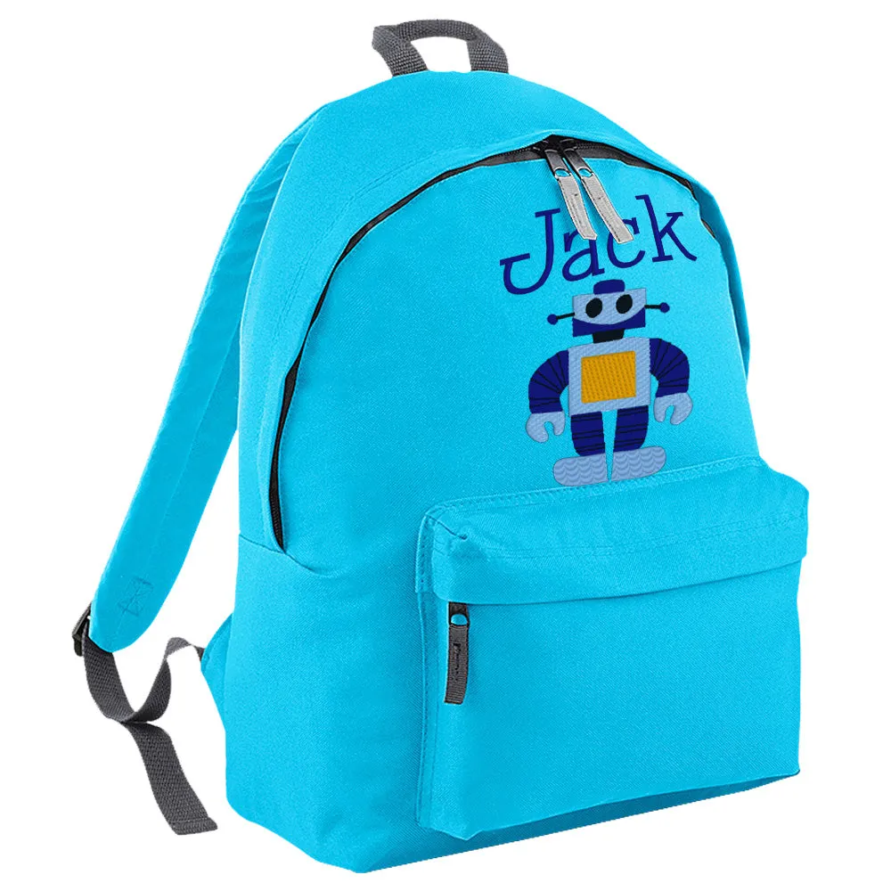 Embroidered Rucksack - Robot