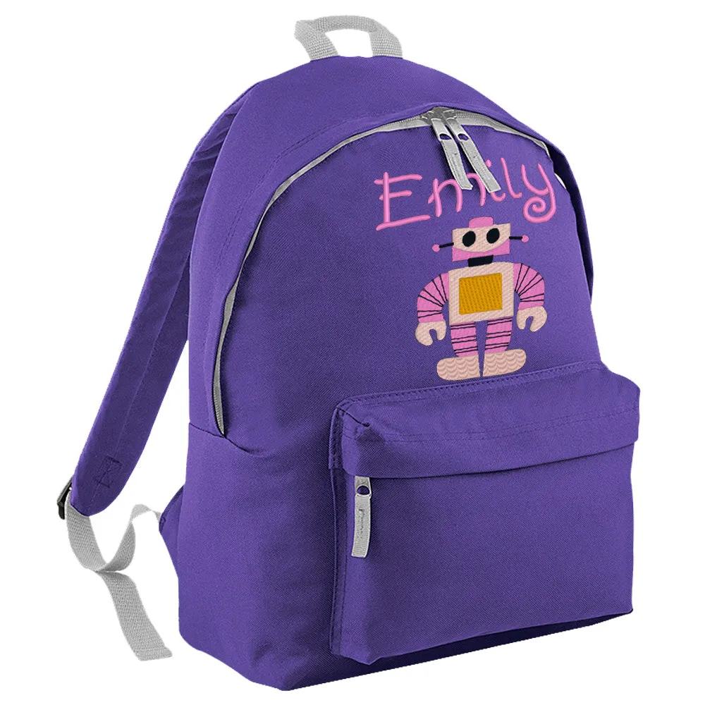 Embroidered Rucksack - Robot