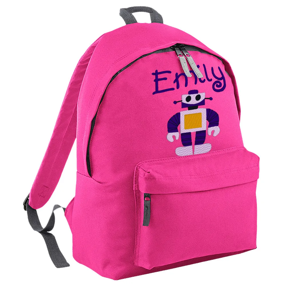 Embroidered Rucksack - Robot