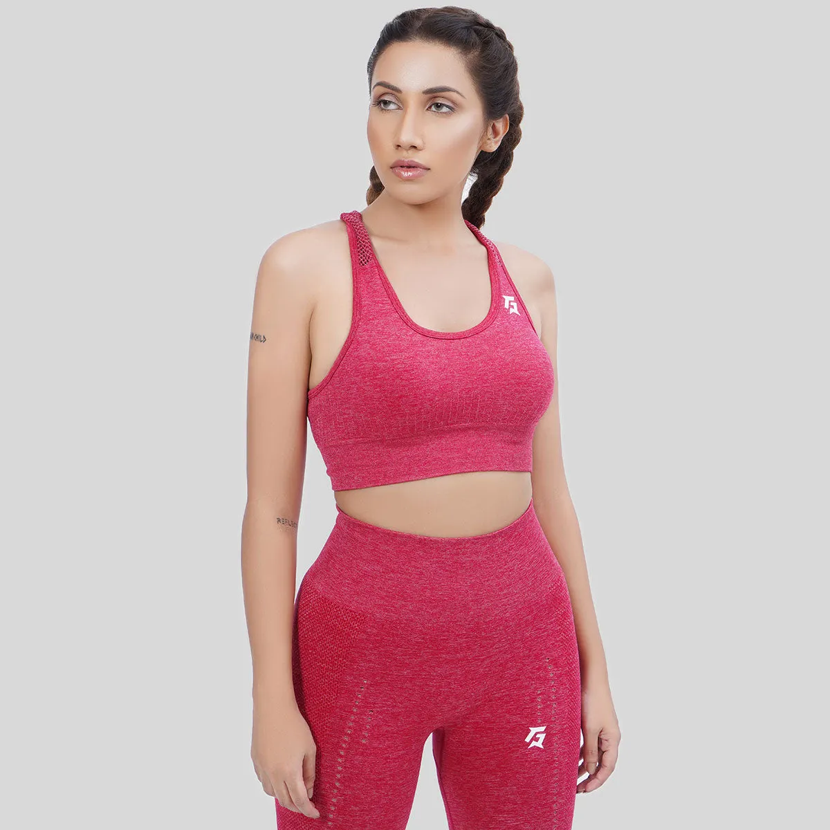 Excel Seamless Sports Bra (Red)