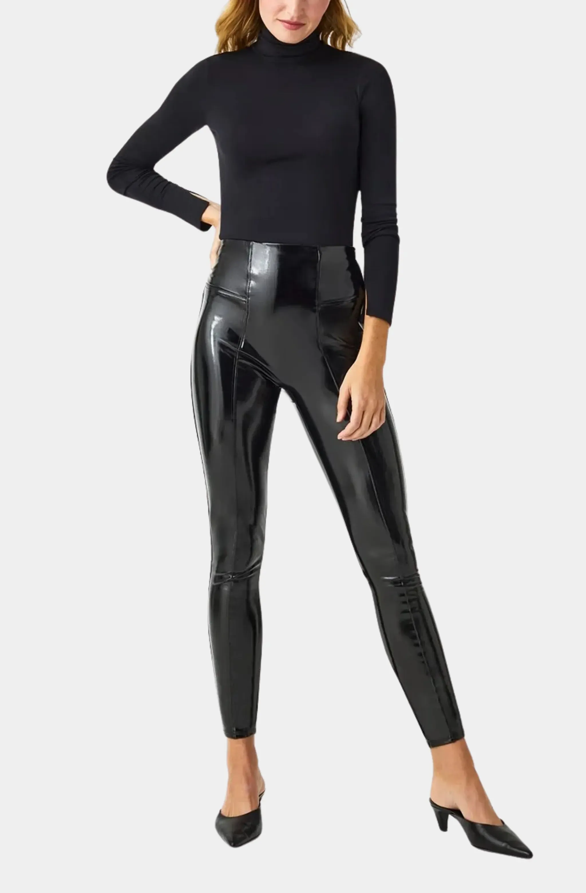 Faux Patent Leather Leggings