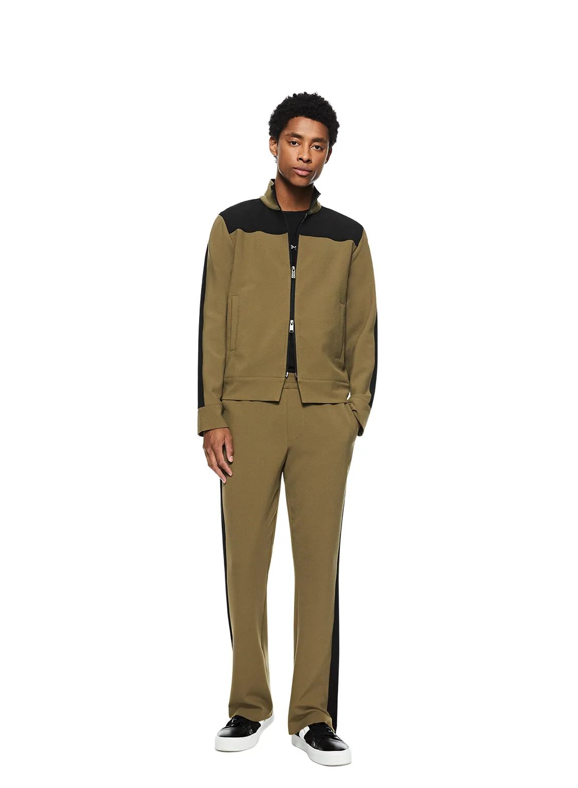 Flare Leg Track Pant (Khaki)