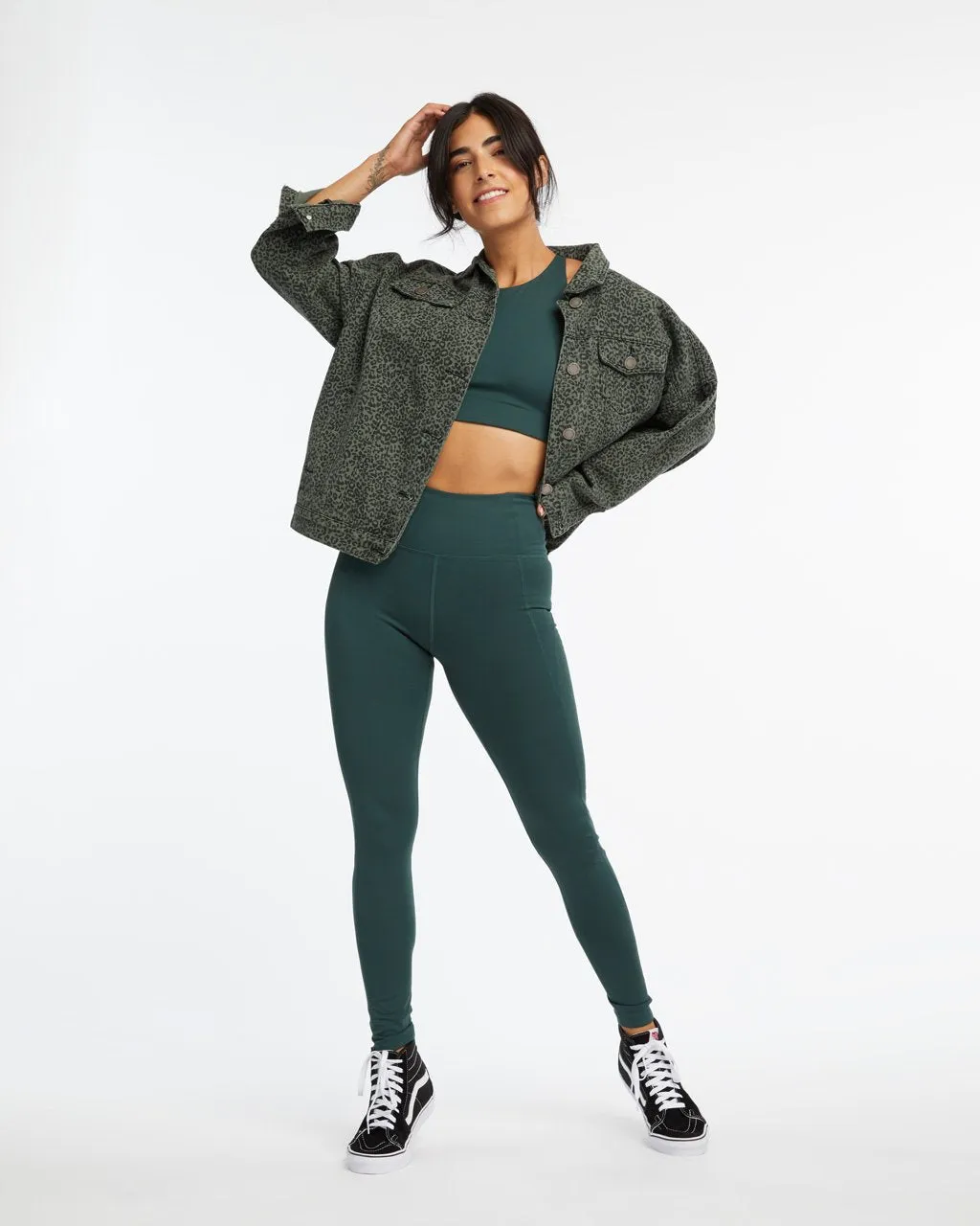 Full Length Compression Legging - Moss