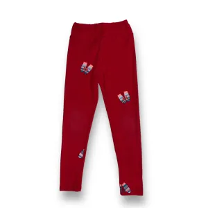 Girls Lularoe Size S/M Red Christmas Leggings