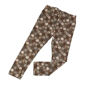 Girls Mayoral Size 5 Brown Floral Print Leggings