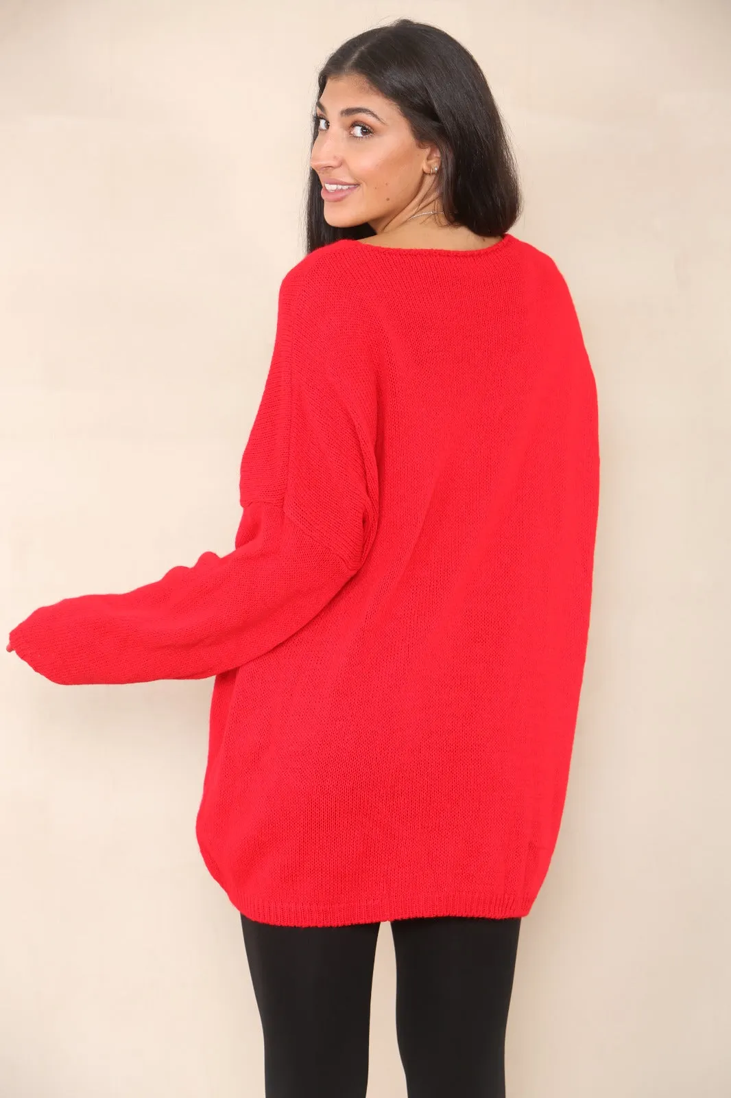 Glitter Heart Print Jumper Top