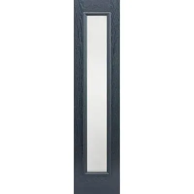 GRP Pre-Finished 1 Double Glazed Frosted Light Panel Sidelight 2032mm x 356mm - All Colours