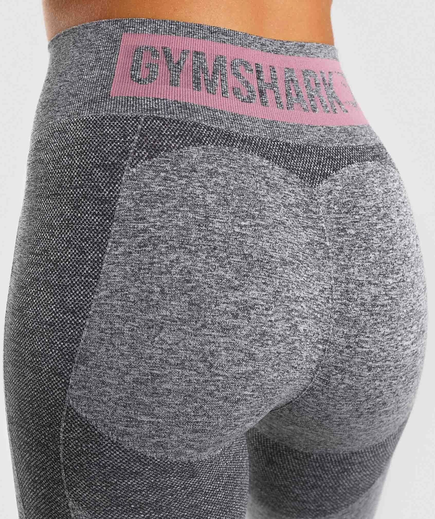 Gymshark Flex High Waisted Leggings - Charcoal Marl/ Dusky Pink